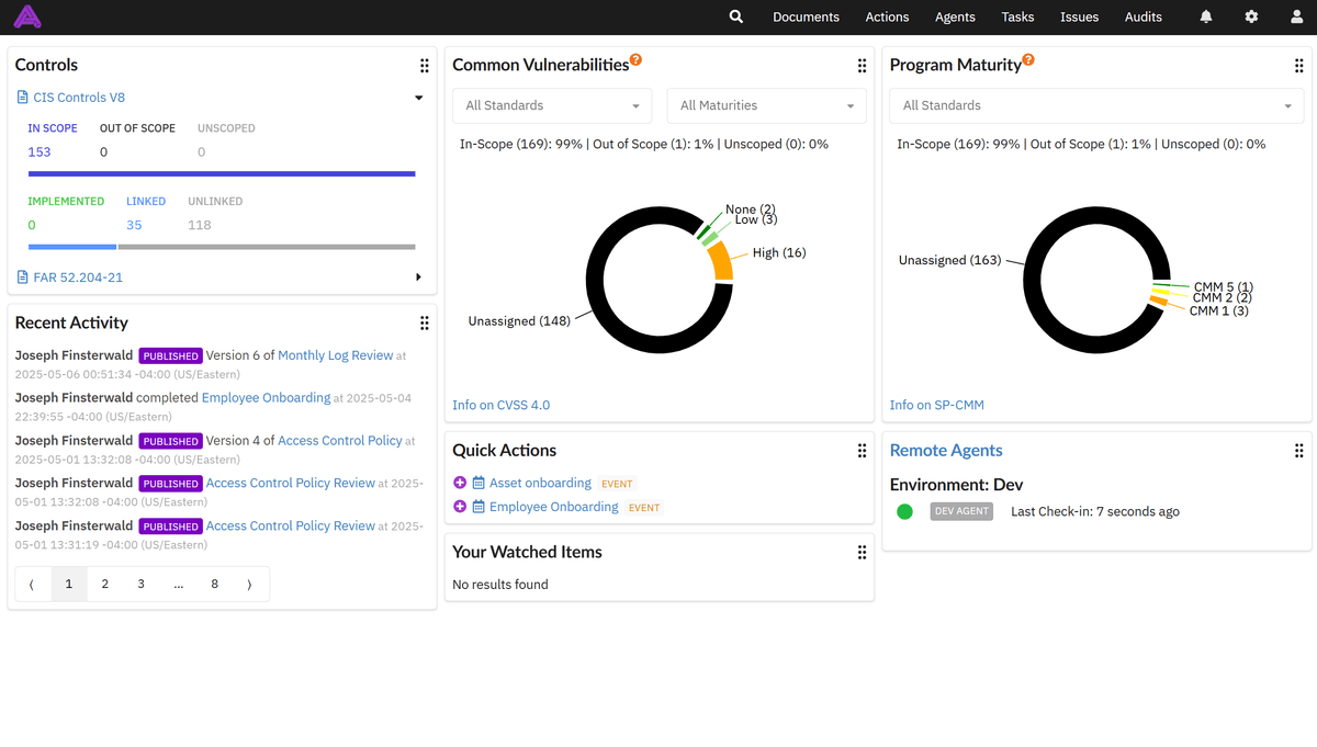 Dynamic Dashboards Screenshot
